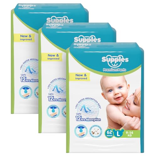 Supples Premium Pants Diaper Size M (6-11 kg) - Pack of 48
