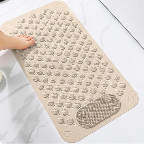 Kiddale Non-Slip Bathroom Mat with Suction Cups for Kids
