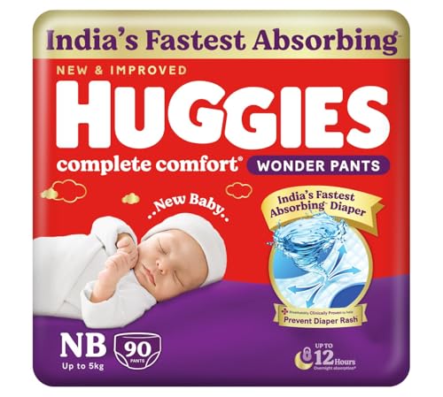 Huggies Little Snugglers Newborn Diaper, Size 1, Up to 5 kg, 38 Count