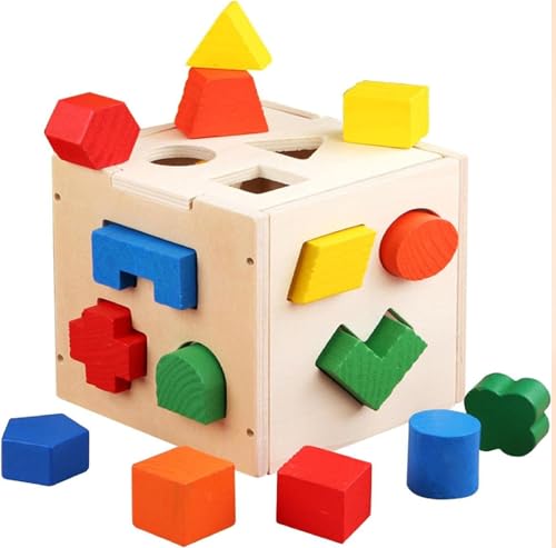 Baybee Wooden Shape Sorter Cube Learning Toy