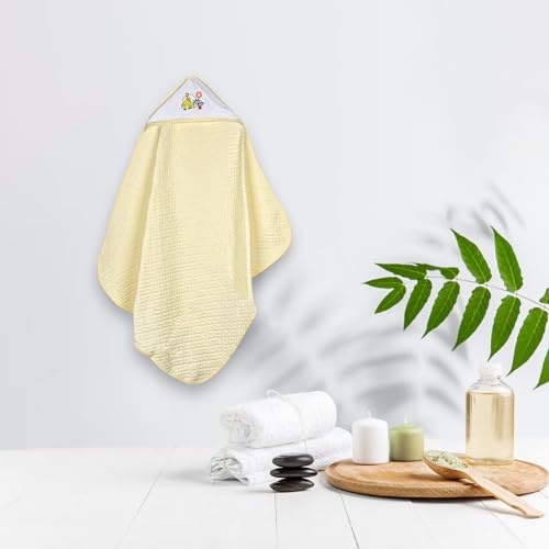 Mom's Home Premium Baby Hooded Towel (100% Organic Cotton, Pink)