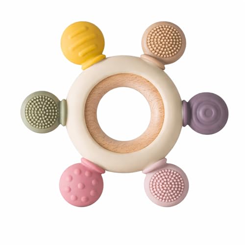 Philips Avent Silicone Teething Ring with Sensory Beads