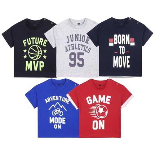 FirstCry Baby Boy Cotton T-Shirt Pack of 3