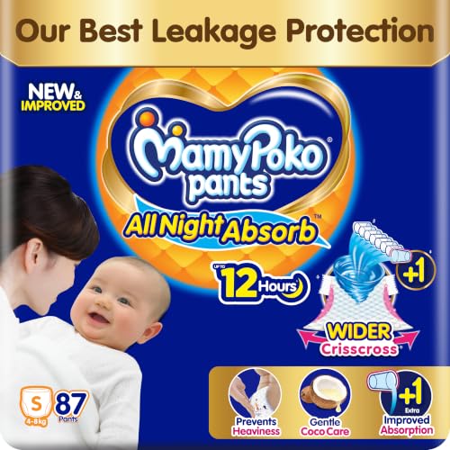 MamyPoko Extra Absorb Size 3 Diaper Pants (Medium) 60 Count