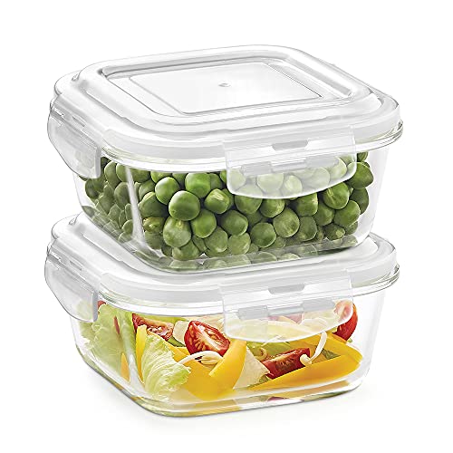 Borosil Glass Food Storage Container Set (6-piece, 250ml each)