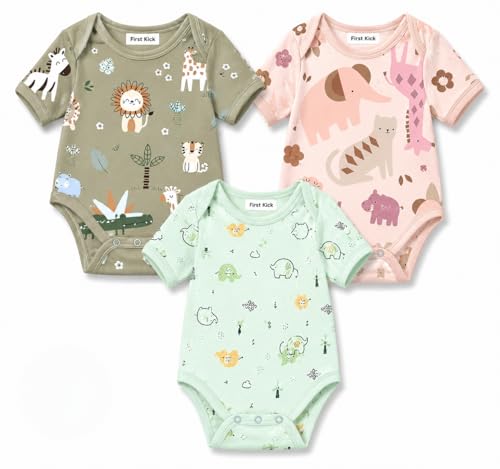 FirstCry Babyoye Cotton-Poly Blend Bodysuit 3-Pack