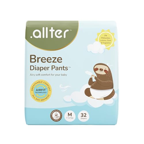 Allter Biodegradable Baby Diaper Pants for Babies | Size M (5-10kg) | Eco-Friendly | Pack of 20