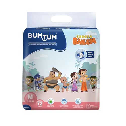 BumTum Bamboo Baby Diapers Pants – 180 Count (6–12 months)