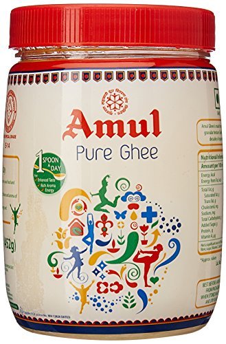 Amul Pure Ghee (Clarified Butter, 500g Glass Bottle)