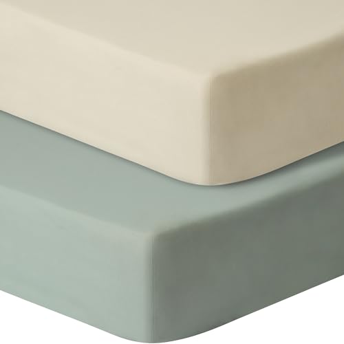 Mee Mee Bamboo-Microfiber Blend Crib Sheets (Pack of 2)