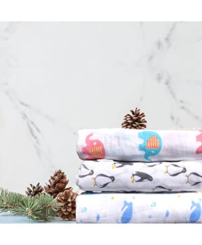FirstCry Organic Cotton Muslin Wraps Set of 3