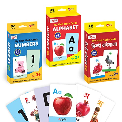 Playking Alphabet and Number Flashcards Combo Pack for Toddlers
