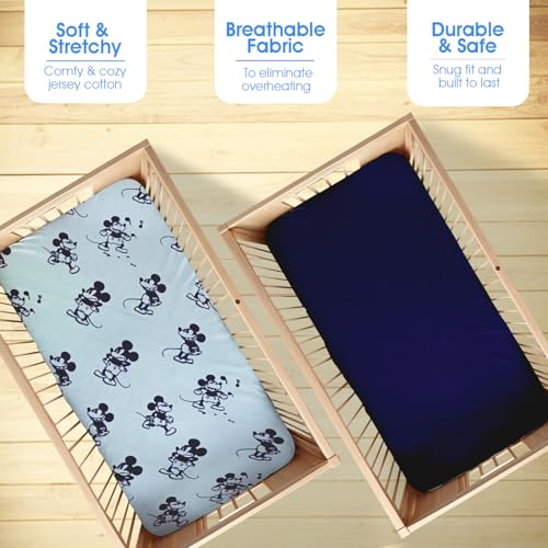 Chicco Cotton Fitted Crib Sheets Set of 3 Light Colours