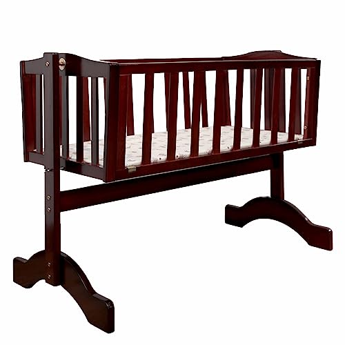 LuvLap Baby Crib Wooden with Mattress and Mosquito Net