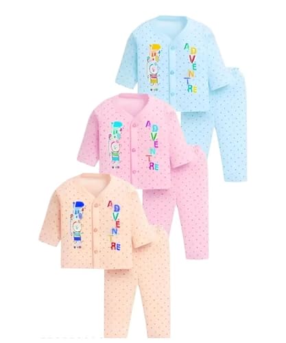 Babyhug Essentials 100% Cotton Baby Night Suit (6-18 Months)