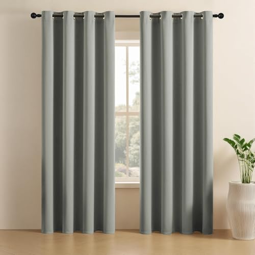 Solimo 100% Blackout Thermal Curtains for Nursery (1 Panel, 4.5ft x 7.5ft)