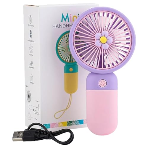 Amazon Basics Rechargeable Portable Handheld Fan (USB-C, 3-Speed)