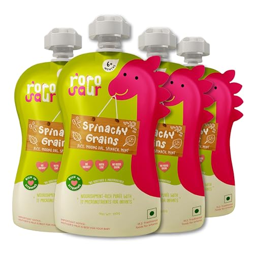 Arent Organics Spinach & Moong Dal Baby Food Pouch (6+ months)