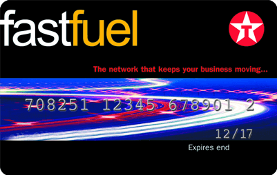 Texaco Fastfuel small business card