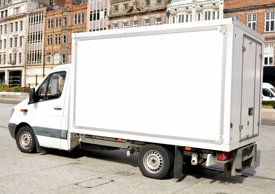 A Luton van which is available for hire