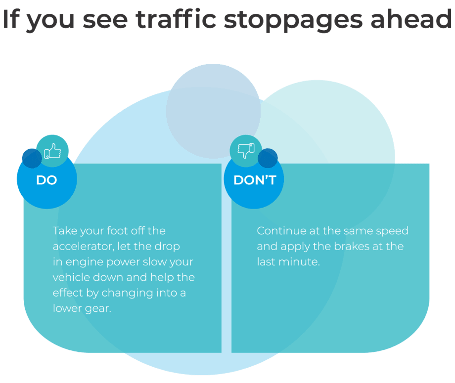 traffic stoppages ahead graphic