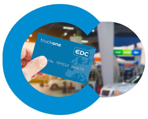 EDC fuel card at fuel station