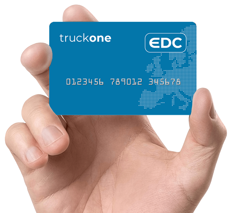 EDC fuel card in hand