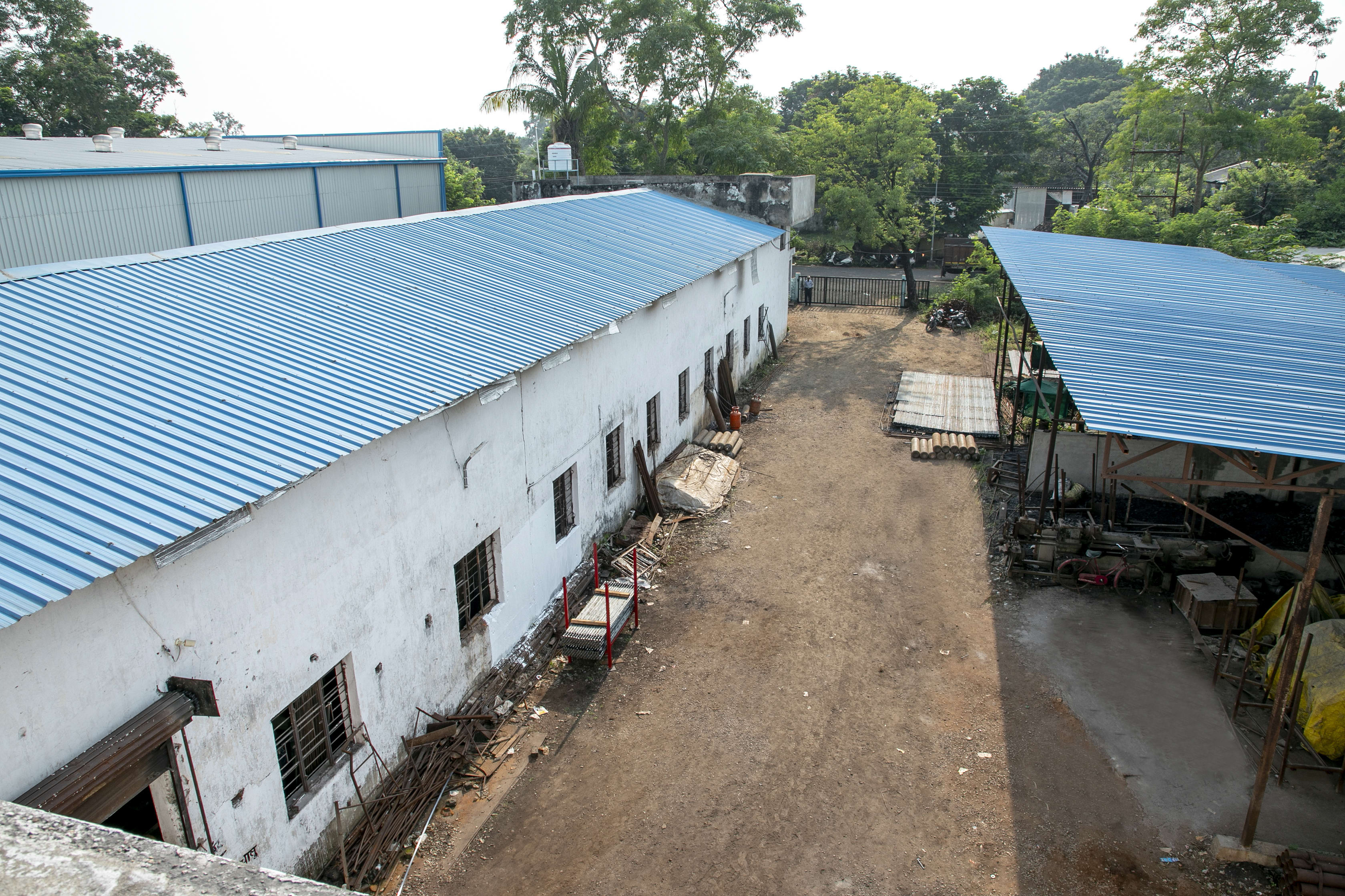 Factory aerial view
