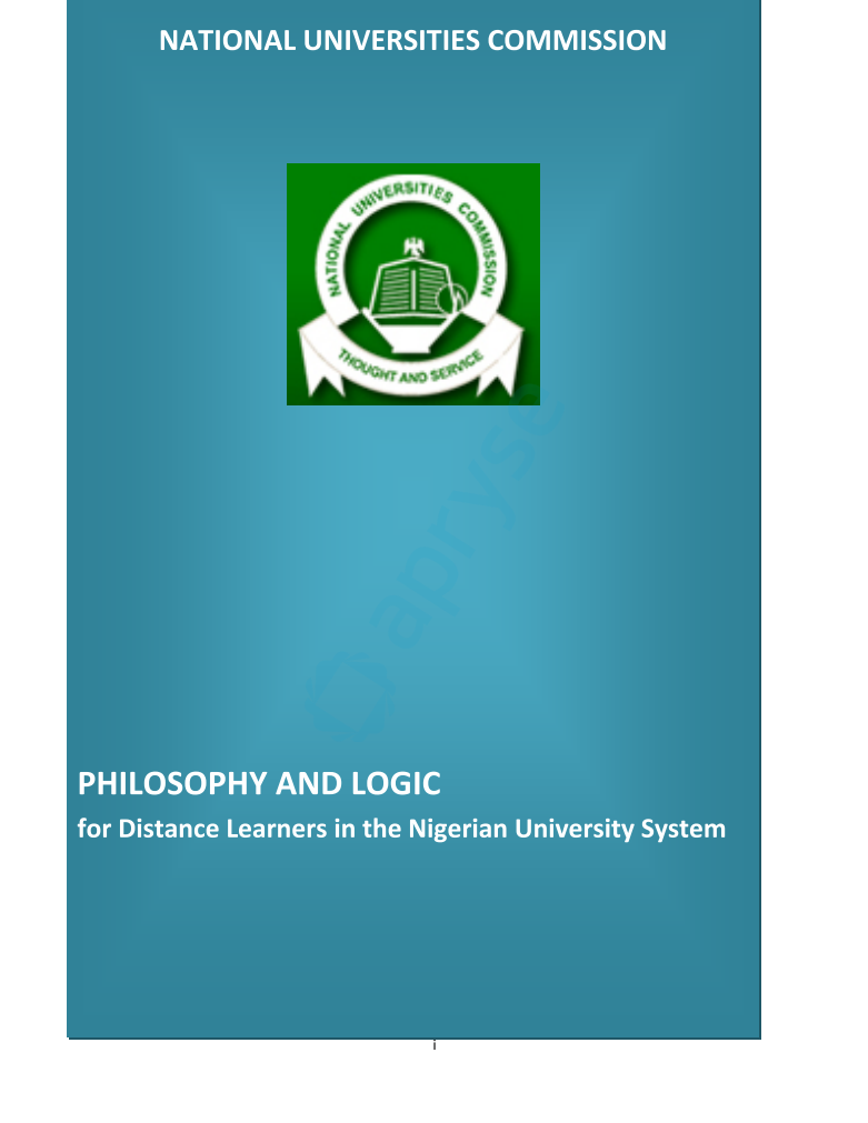 PHILOSOPHY AND LOGIC