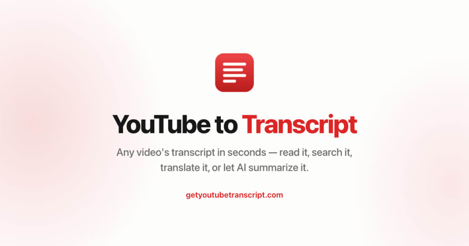 GetYouTubeTranscript screenshot 1