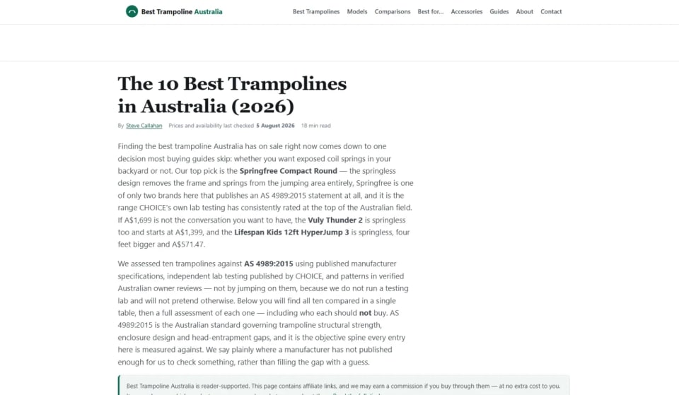 Best Trampoline Australia screenshot 1