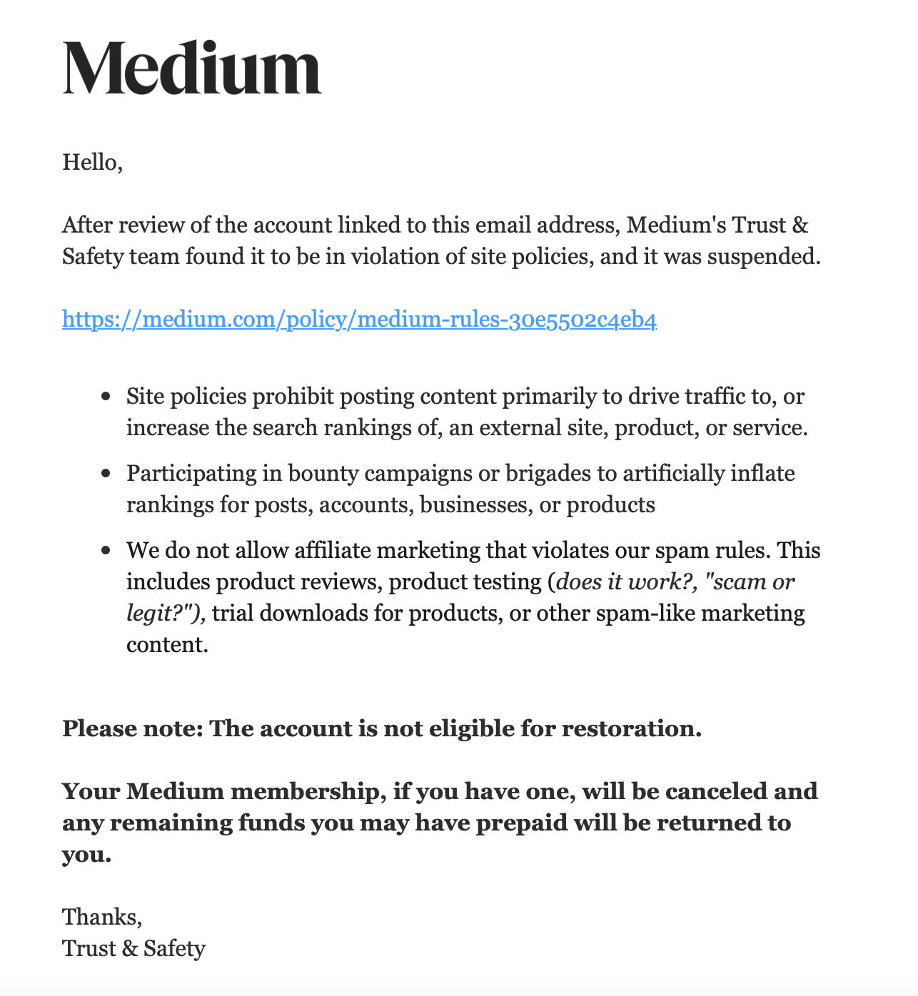 kalash vasaniya - medium account suspension story