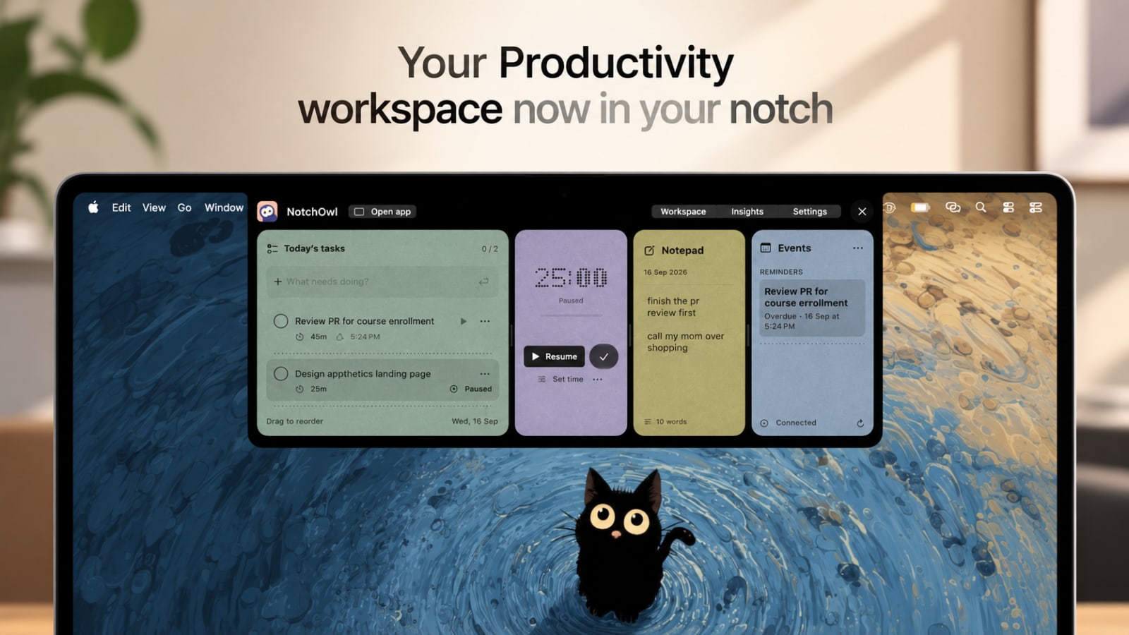 NotchOwl screenshot 1
