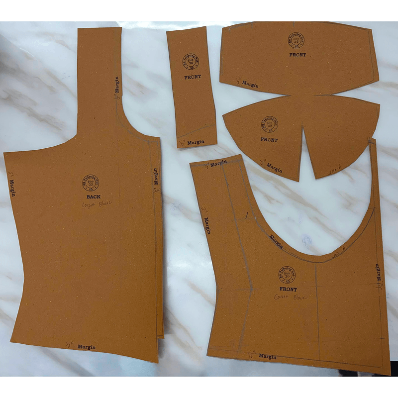 Long Corset Blouse with Backside Dori