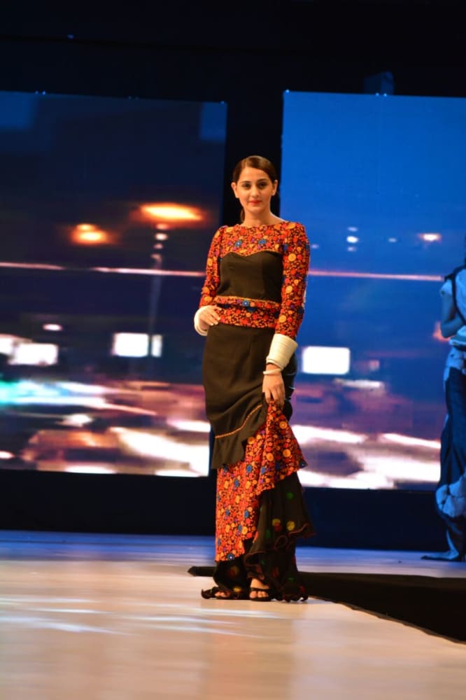 Floral Print Gown Walk