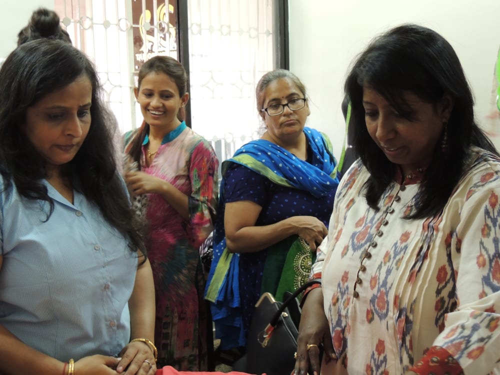 Customers Browsing Fabrics