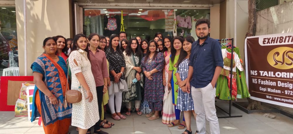 NS Tailoring & NS Fashion Design — Exhibition Group Photo (United Way Baroda Initiative)