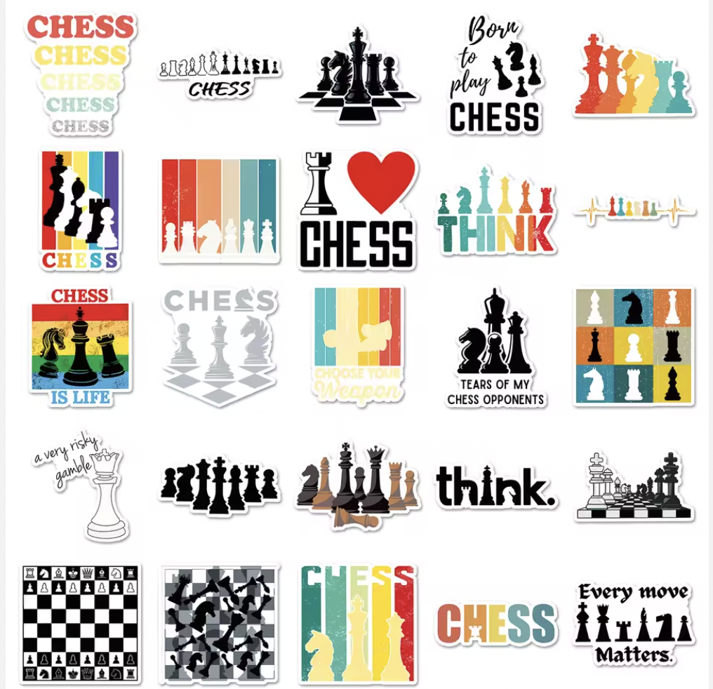 Chess Stickers, 50 Pcs/Set thumbnail 3