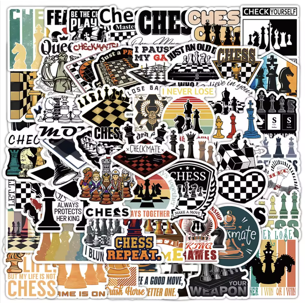 Chess Stickers, 50 Pcs/Set thumbnail 4