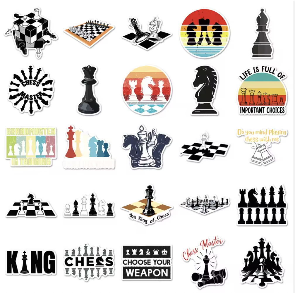 Chess Stickers, 50 Pcs/Set thumbnail 2