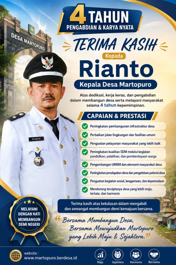 4 Tahun Pengabdian & Karya Nyata Kepala Desa Martopuro