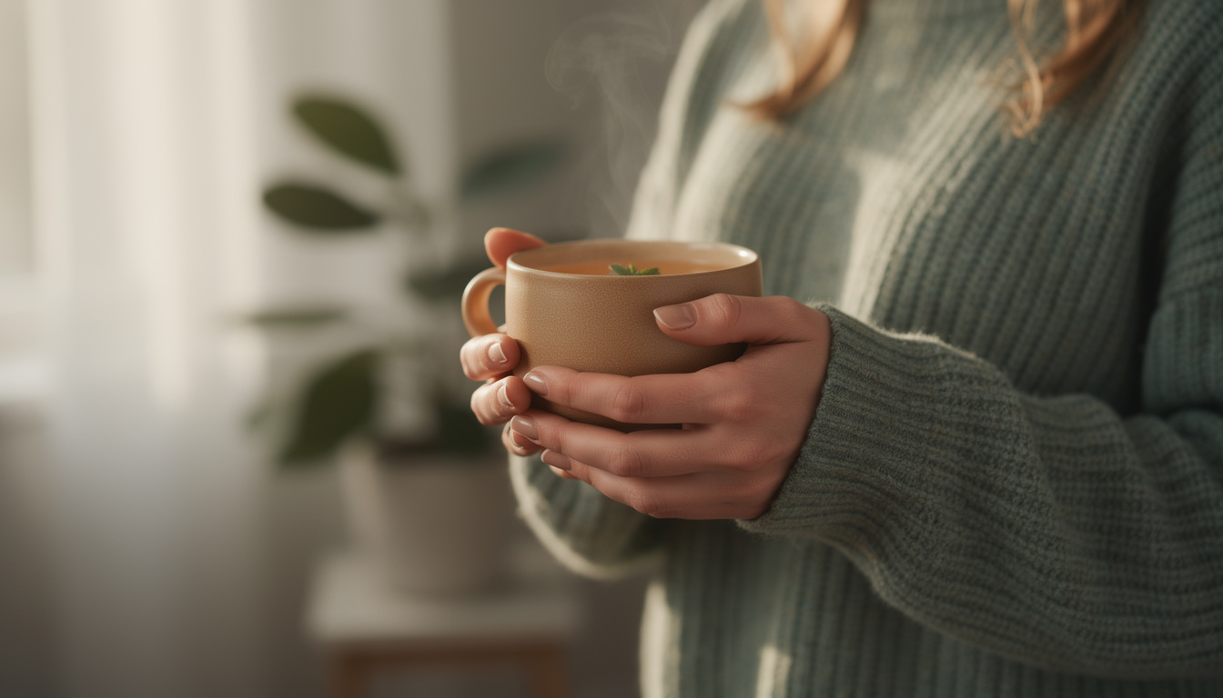 Ashwagandha for anxiety and stress — calming adaptogen root powder at bedside