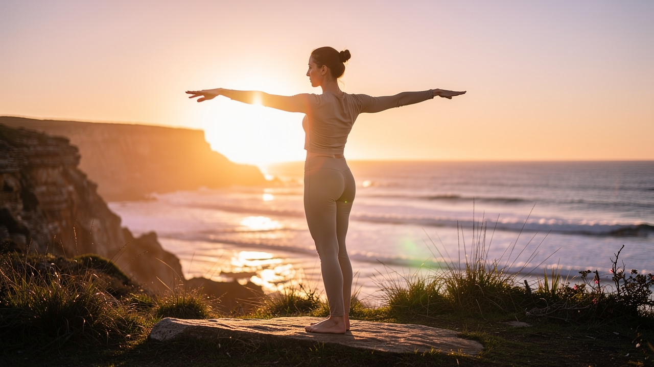 Wellness woman with healthy complexion â€” immune support theme for cordyceps mushroom supplementation