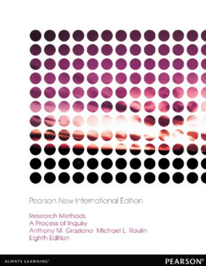Research methods: a process of inquiry - Graziano, Anthony M;Raulin, Michael L