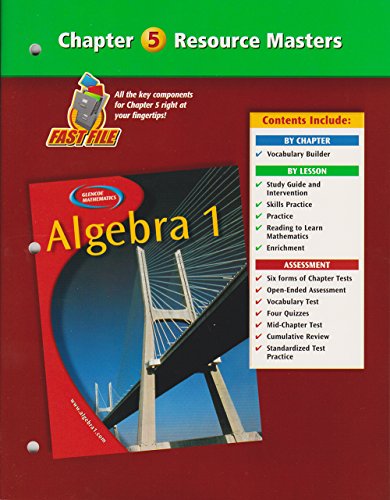 Algebra 1 Chapter 5 Resource Masters — McGraw-Hill Staff (2002)