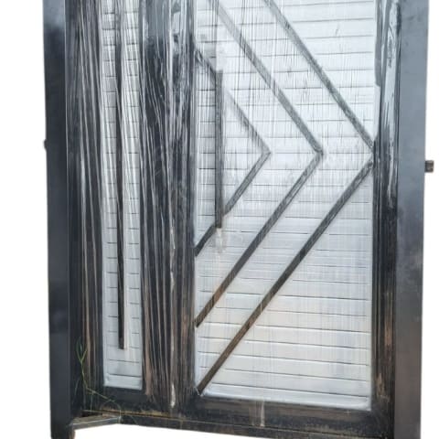 Modern Security padded Door with Geometric Chevron Design