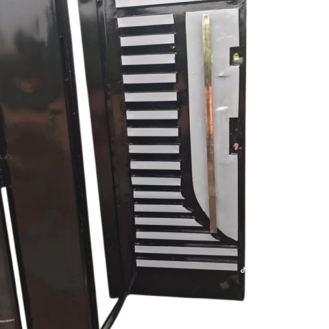 Heavy-Duty Black Steel Security Door