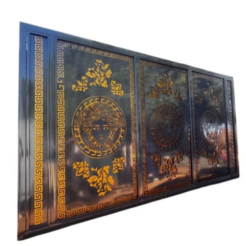 Laser-Cut Medusa & Greek Key Luxury Gate Panels