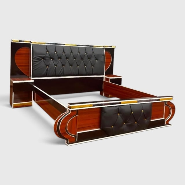 6×6 Luxury Bed Frame with Bedside Tables