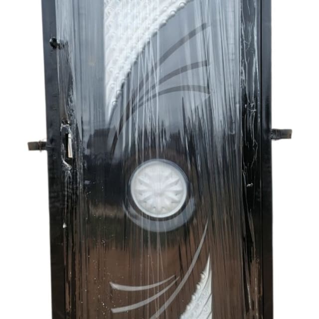 Embossed Steel Security Door with Protective Wrap